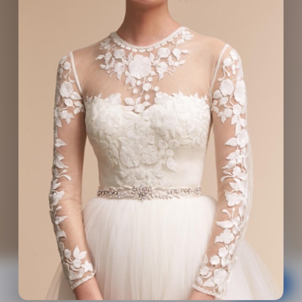 BHLDN lace bridal topper bodysuit ❣️